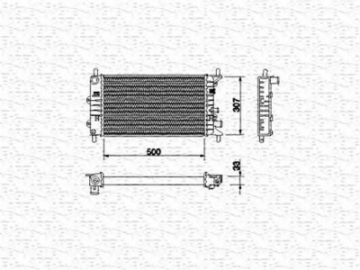 MAGNETI MARELLI 350213493000 -  Радиатор, охлаждение двигателя